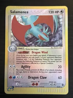 2003 Pokemon TCG Salamence ex Dragon REVERSE HOLO Foil Rare Card 10/97 - LP/NM - Image 1