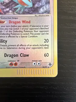 2003 Pokemon TCG Salamence ex Dragon REVERSE HOLO Foil Rare Card 10/97 - LP/NM - Image 5