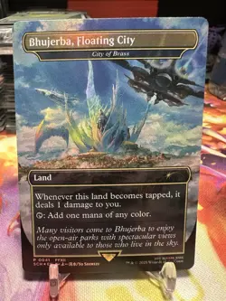 Magic MTG FOIL Bhujerba Floating City Final Fantasy Store Champs Promo Card NM - Image 1