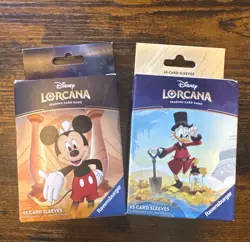 Disney Lorcana Card Sleeves - Mickey Mouse & Scrooge McDuck (65 Each) New - Image 1