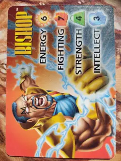 OverPower Marvel IQ Fleer 1996 Bishop Hero Character Card Rare LP - Image 1