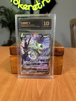 Celebi V Jet-Black Spirit Japanese 2021 Pokemon Card 175 S TCG 10 Not PSA - Image 1