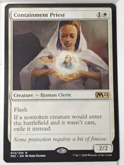 Containment Priest - Magic 2021 Core Set M21 - Magic the Gathering MTG Nice! - Image 1