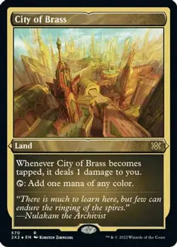 City of Brass # 570 Etched Foil MtG Double Masters 2022 Rare - Image 1