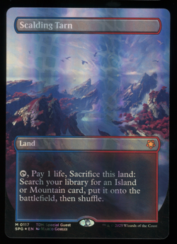 Scalding Tarn Dragonscale Foil Borderless MTG Tarkir: Dragonstorm Special Guests - Image 1