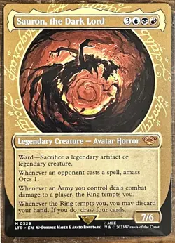 Sauron, the Dark Lord LTR M 0329 MTG Magic Lord Of The Rings Mythic NM - Image 1