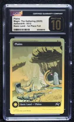 Plains 1st Place Foil CGC 10 Pristine Magic: Aetherdrift [DFT] - Image 1