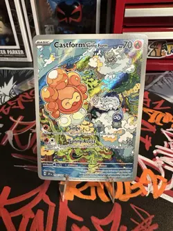Pokemon TCG Castform Sunny Form 195/191 Illustration Sv08: Surging Sparks Nm - Image 1