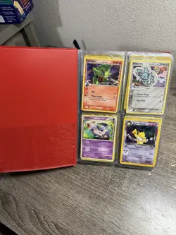 Vintage Pikachu Pokemon Card Binder/Book Red 4-Pocket Rare 1999, Includes Cards - Image 3