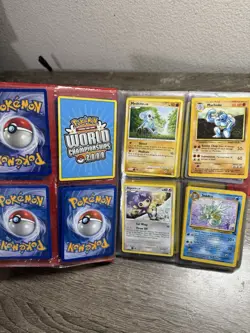 Vintage Pikachu Pokemon Card Binder/Book Red 4-Pocket Rare 1999, Includes Cards - Image 5