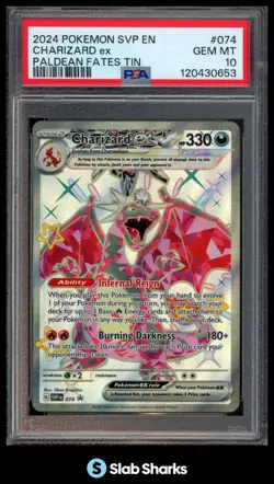 2023 POKEMON SV BLACK STAR PROMOS - SVP EN #074 CHARIZARD EX PSA 10 - Image 1