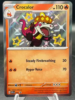 Pokemon Crocalor SVP 080 Paldean Fates Shiny Holo Black Star Promo NM - Image 1