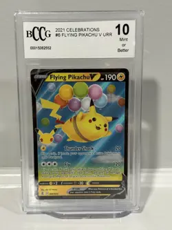 Flying Pikachu V 2021 Pokemon Celebrations Ultra Rare 006/025 BCCG Mint 10 - Image 1