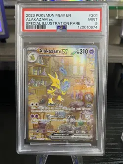 Pokemon Alakazam EX 2023 #201/165 Scarlet & Violet 151 Series! PSA 9! - Image 1