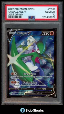 2022 POKEMON SWORD & SHIELD LOST ORIGIN GALLADE V TRAINER GALLERY PSA 10 - Image 1