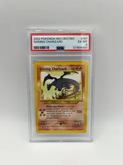 2002 POKEMON NEO DESTINY #107 SHINING CHARIZARD PSA 6 - Image 1