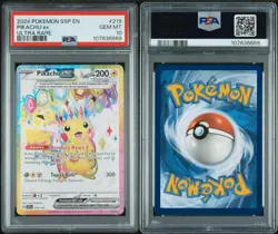 2024 POKEMON SSP EN PIKACHU ex ULTRA RARE #219 GEM MT PSA 10 - Image 3