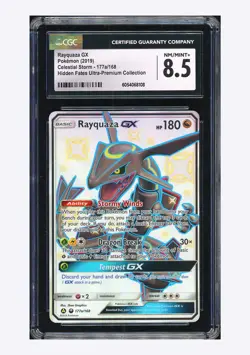 Pokemon CGC8.5 Rayquaza GX Shiny Holo 2019 177a/168 Hidden Fates English - Image 1