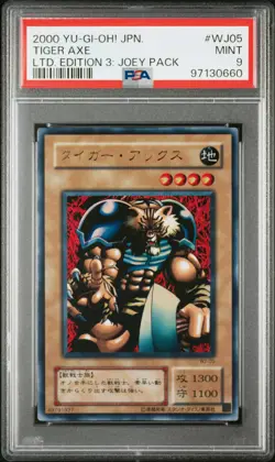 2000 YU-GI-OH! JPN LTD 2: JOEY PACK #WJ05 TIGER AXE PSA 9 - Image 1