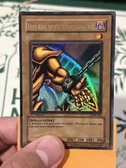 Left Arm of the Forbidden One LOB-123 The Legend of Blue Eyes 1st Edition - Image 2