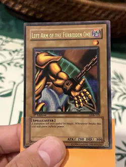 Left Arm of the Forbidden One LOB-123 The Legend of Blue Eyes 1st Edition - Image 3