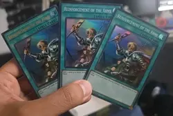 3x Reinforcement of the Army 1st Edition Ultra Super Rare RA01-EN051 Yu-Gi-Oh! - Image 1