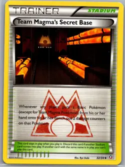 Team Magma's Secret Base 32/34 Non Holo Double Crisis - Pokemon Card - NM - Image 1