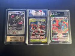 Lot Of 3 Graded Slabbed Pokemon Cards, Various Sets, Modern/vintage - Image 1