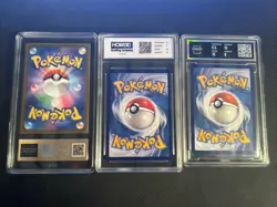 Lot Of 3 Graded Slabbed Pokemon Cards, Various Sets, Modern/vintage - Image 2