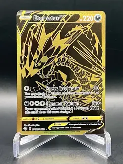 Eternatus V SV121/SV122 Shining Fates Shiny Holo Rare Gold Card Pokemon TCG NM/M - Image 1