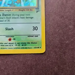 Scyther 017/130 Pokemon Base Set 2 Holo Rare Card - HP - Image 5