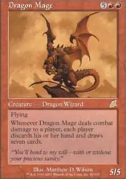 MTG magic cards 1x Dragon Mage Scourge Light Play, English - Image 1