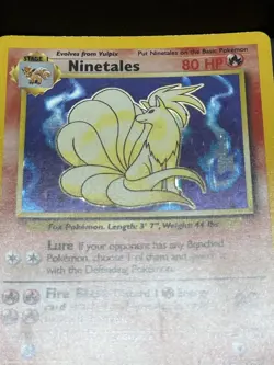 Ninetales Holo Unlimited Rare Pokemon TCG Card 12/102 Base Set LP - Image 3