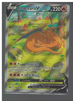 Pokemon TCG Charizard v SWSH260 Holo Rare Card Sword & Shield Promo - Image 1