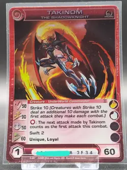 Chaotic Card : Takinom The Shadowknight PROMO CARD Roto Ultra Rare Creature - Image 1