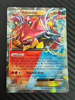 Pokemon TCG Volcanion EX Black Star Promos Holo Card XY173 DMG - Image 1