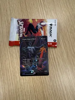 MTG Spider-Man Venom, King In Black Borderless FOIL Card - Image 1
