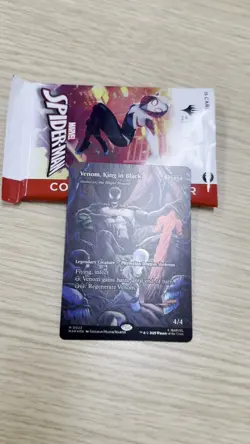 MTG Spider-Man Venom, King In Black Borderless FOIL Card - Image 2