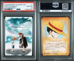 PSA 10 One Piece Wafers Card Monkey D. Luffy Shanks Our Memories Japanese - Image 3