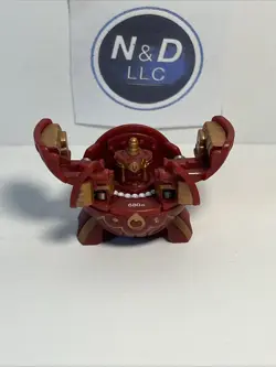 Bakugan Pyrus 680G Fortress Figure Battle Brawlers W/Card RARE - Image 2