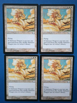 Magic the Gathering MTG Weatherlight ALABASTER DRAGON X 4 LP/EX R 1997 - Image 1