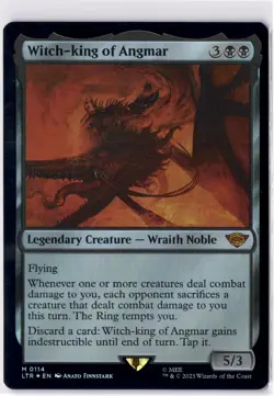 Witch-king Of Angmar NM/M* FOIL The Lord Of The Rings ENGLISH 0114 -UnltdCards - Image 1