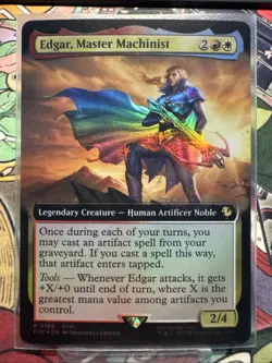 MTG Edgar Master Machinist Extended Art Foil Final Fantasy 169 FFVI English - Image 1