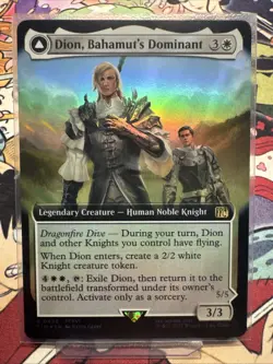 Dion, Bahamut's Dominant Extended Art Foil NM Final Fantasy MTG English - Image 1