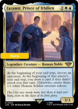 MTG Faramir, Prince of Ithilien LTR Rare Legendary Creature Human NM - Image 1