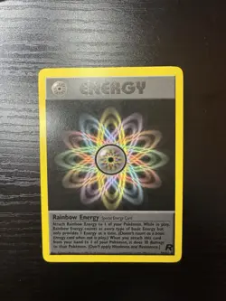 Pokemon Card Rainbow Energy 80/82 Non Holo Rare Team Rocket - Image 1