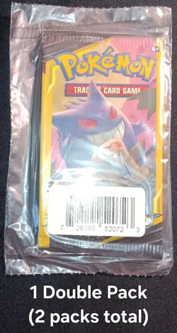 1 Double Pack Pokemon SM Team Up 3-card 2 Mini Booster Packs New Gengar Mimikyu - Image 1
