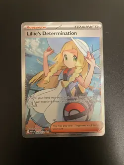 Pokemon TCG Trainer Mega Evolutions Lillies Determination Full Art 169 NM Card - Image 1