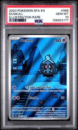 2024 POKEMON SFA EN-SHROUDED FABLE ILLUSTRATION RARE #068 DUSKULL PSA 10 - Image 1