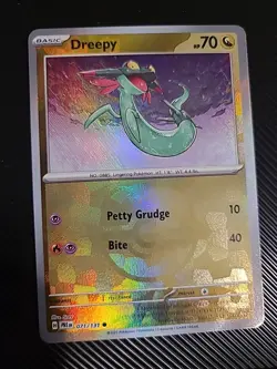 Dreepy 071/131 - Master Ball Pattern Prismatic Evolutions Holo Rare Pokemon NM - Image 1